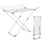 Foldable Clothes Drying Rack with Side Wings No Assembly Silver